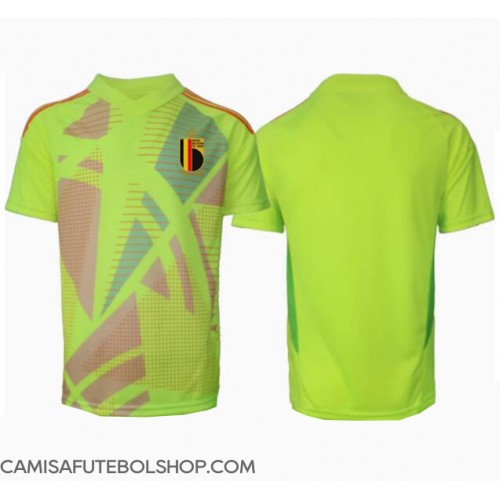 Camisa de time de futebol Bélgica Goleiro Replicas 2º Equipamento Europeu 2024 Manga Curta